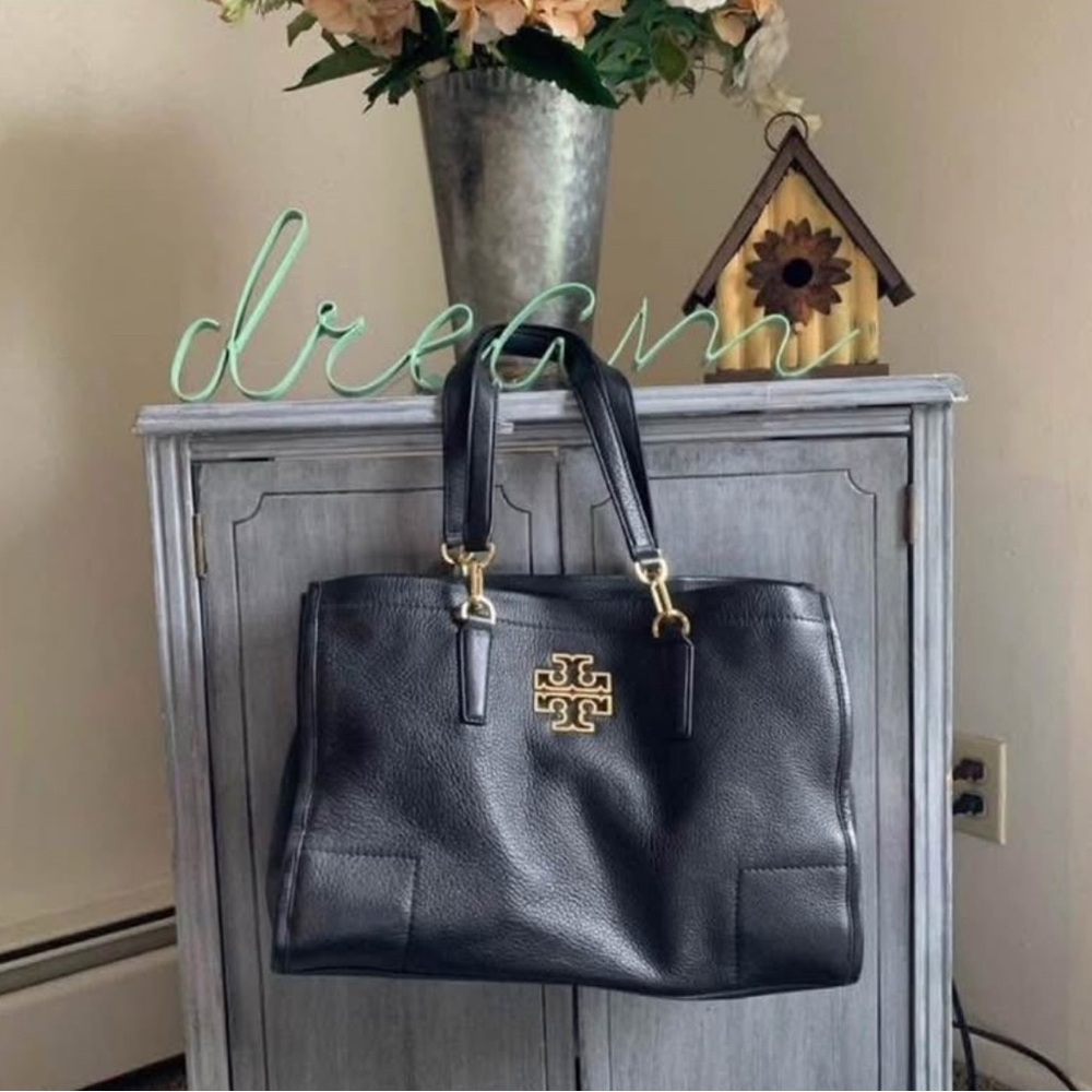 Tory Burch Britten hammered leather tote